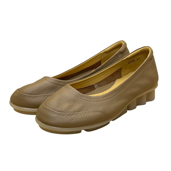 San Ou Women’s Brown Leather Casual Slip-On Shoes Size EU37/US6 - Picture 3 of 8